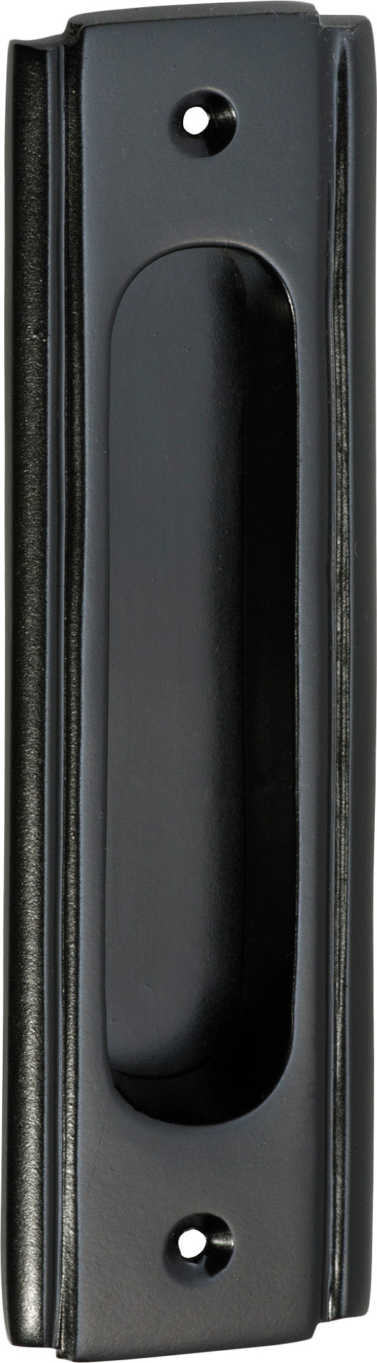 Sliding Door Pull Traditional Matt Black H150xW43mm