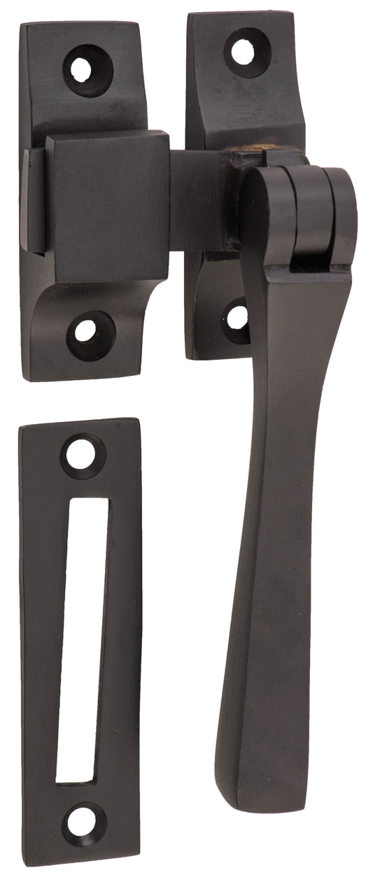 Casement Fastener Square Matt Black W35xP30