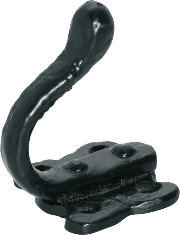 Robe Hook Iron Old English Matt Black H50xP65mm