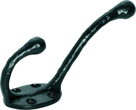 Hat & Coat Hook Iron Matt Black H130xP70mm