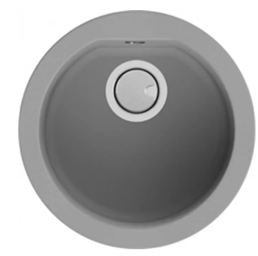 MERCER DURO GRANITE ( AMALFI, LIVORNO, MONZA ) SINGLE ROUND BOWL - BLACK. CONCRETE & WHITE.