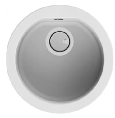MERCER DURO GRANITE ( AMALFI, LIVORNO, MONZA ) SINGLE ROUND BOWL - BLACK. CONCRETE & WHITE.