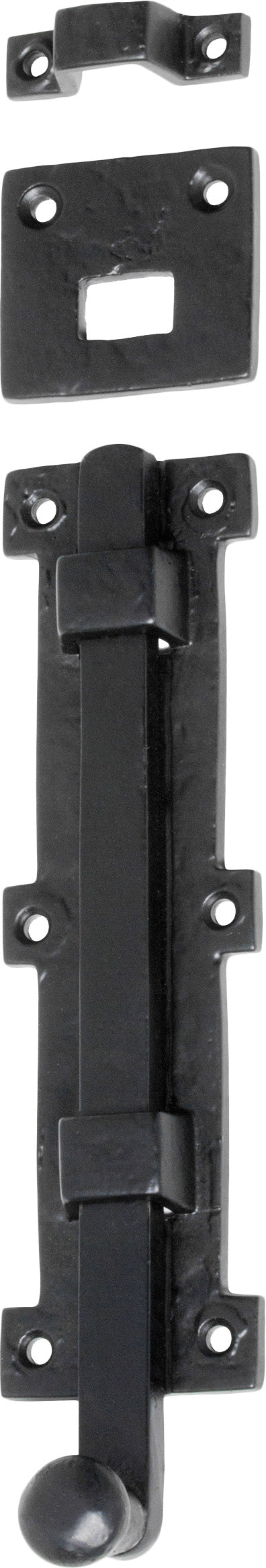 Tower Bolt Iron Matt Black H200xW55mm