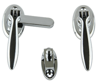 Jaeco Zinc French Door Fastener In 3 Colours : Chrome ,Satin Chrome ,Satin Nickel