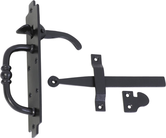 Suffolk Latch Iron Matt Black H195xL170xW43mm