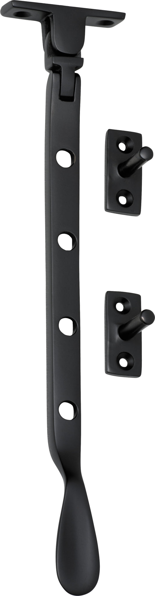 Casement Stay Base Fix Small Matt Black L200mm