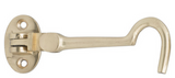MILES NELSON CABIN HOOK 8MM x 90MM IN 4 COLOURS : BRASS ,FLORENTINE BRONZE ,CHROME ,SATIN CHROME FINISH