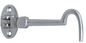 MILES NELSON CABIN HOOK 8MM EYE  IN 3 COLOURS : BRASS ,CHROME ,SATIN CHROME FINISH