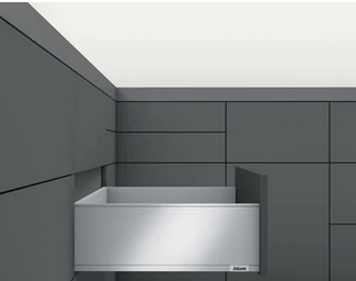 Blum Legrabox pure kit 40kg C height 193mm x 500,550mm (length 2 option) sink pull-out - Stainless Steel