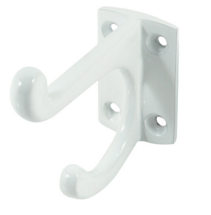 Jaeco Hat and Coat Hook In 6 Colours : Brass Plate ,Chrome ,Florentine Bronze ,Satin Chrome ,Satin Nickel ,White