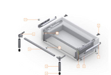 Blum Tandembox antaro Space Step Components 460mm x 500mm, 30kg Z95.4600