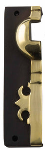 Rim Lock Box Keeper Unlacquered Brass Antique Finish H120xW32mm