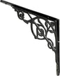 Shelf Bracket Victorian Medium Matt Black H205xP250mm