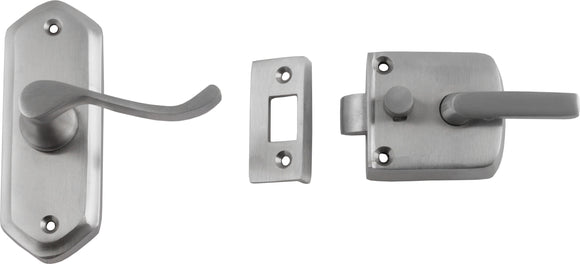 Screen Door Latch Right Hand External Satin Chrome H98xW36mm P40mm