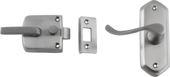 Screen Door Latch Left Hand External Satin Chrome H98xW36mm P40mm