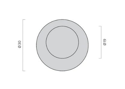 JNF Round Concealed Flush Handle Diameter 30mm Eco Series Stainless Steel