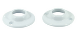 Jaeco Wardrope Rail End Flange 20mm (Pair) In 2 Colours : Chrome ,White
