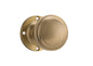 Door Knob Milton Round Rose Pair Unlacquered Satin Brass D54xP65mm BP57mm