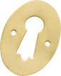 Escutcheon Pressed Unlacquered Polished Brass H44xW30mm