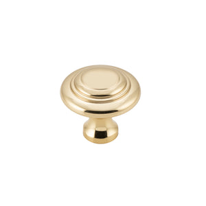 Cupboard Knob Domed Unlacquered Polished Brass D25xP24mm