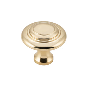 Cupboard Knob Domed Unlacquered Polished Brass D32xP29mm