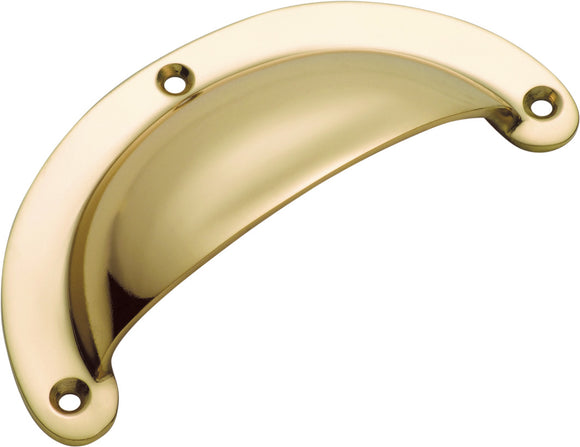 Drawer Pull Classic Large Unlacquered Polished Brass L100xH40mm