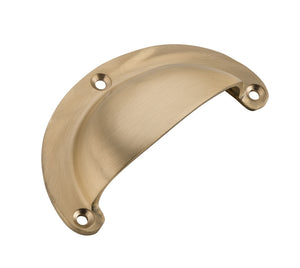 Drawer Pull Classic Large Unlacquered Satin Brass L100xH40mm