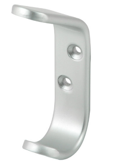 Jaeco Hat and Coat Hook (Aluminium) School spec In 3 Colours : Clear ,Chrome ,White