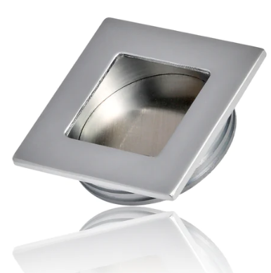 Mardeco 3038L Flush Pull  Size 40mm ,Overall Size 46 x 46mm Available In 3 Sizes : Black ,Brushed Nickel ,Satin Chrome