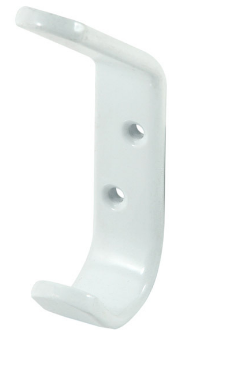 Jaeco Hat and Coat Hook (Aluminium) School spec In 3 Colours : Clear ,Chrome ,White
