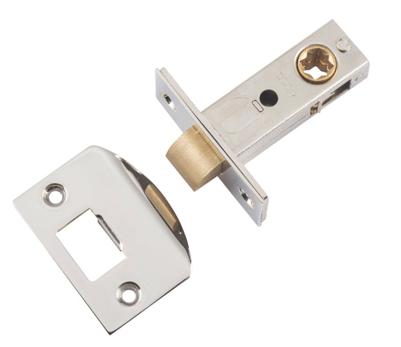 Tube Latch Split Cam Hard Sprung 'D' Striker Polished Nickel Backset 45mm