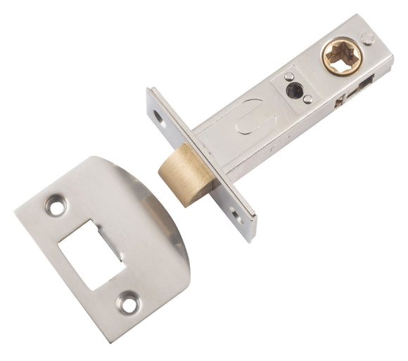 Tube Latch Split Cam Hard Sprung 'D' Striker Satin Nickel Backset 60mm