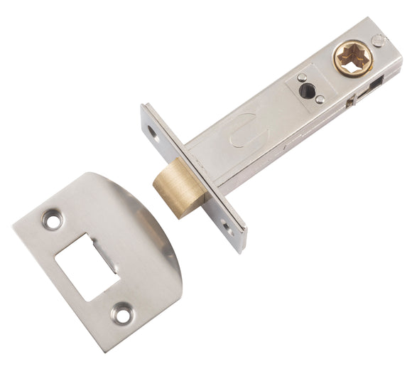 Tube Latch Split Cam Hard Sprung 'D' Striker Satin Nickel Backset 70mm