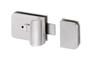 JNF IN.17.501 Latch With Colour Indication for Glass Doors ( Strike Box Included ) Stainless Steel