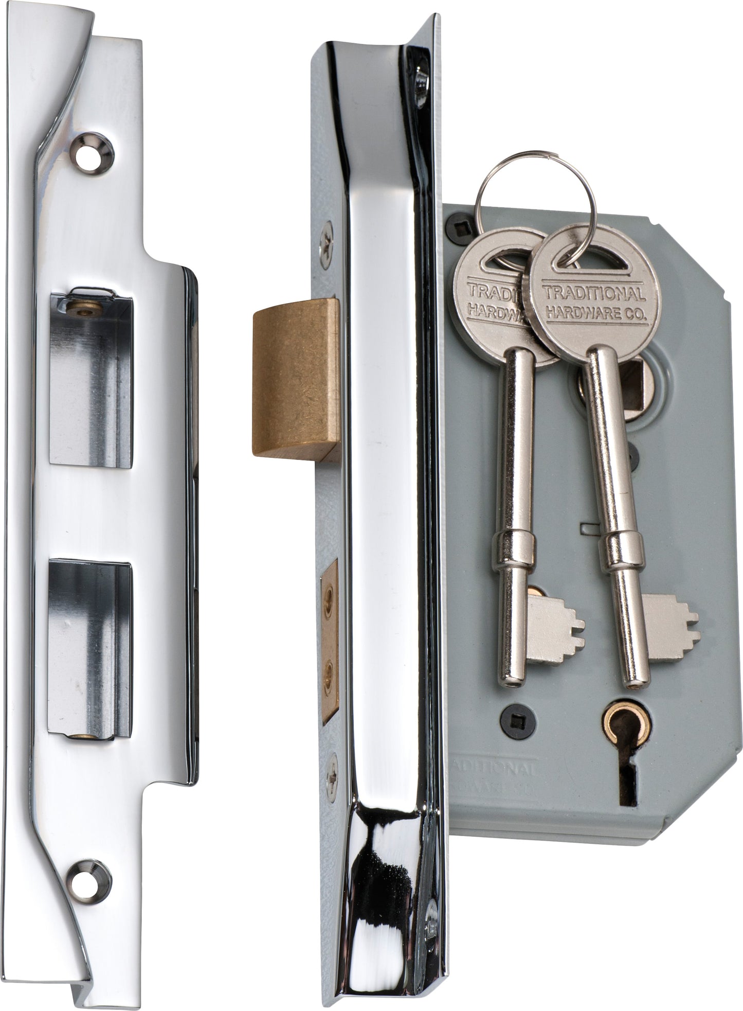 Mortice Lock 5 Lever Rebated Chrome Plated CTC57mm Backset 46mm