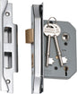 Mortice Lock 5 Lever Rebated Chrome Plated CTC57mm Backset 57mm