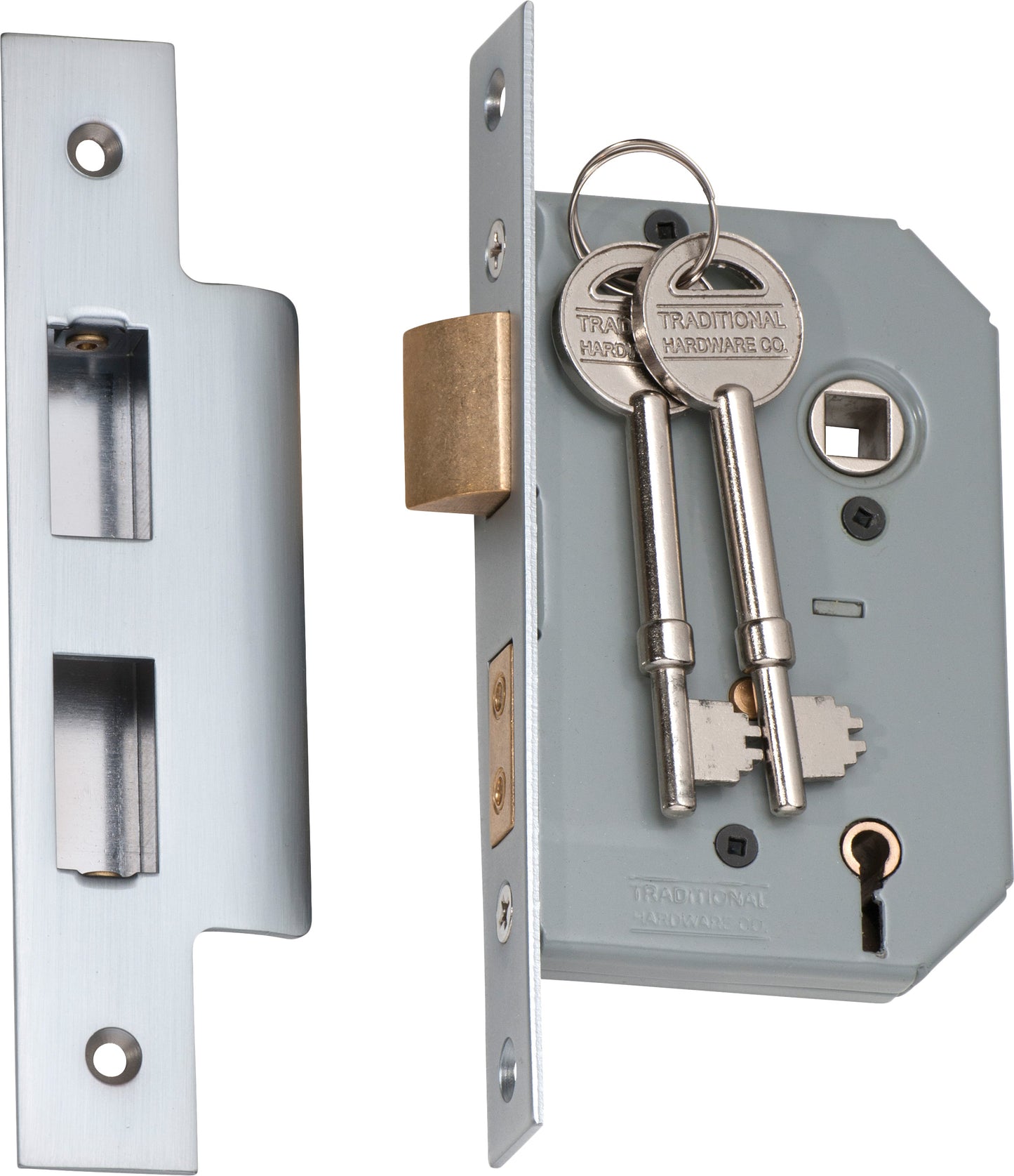 Mortice Lock 5 Lever Satin Chrome CTC57mm Backset 46mm