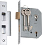 Mortice Lock 5 Lever Satin Chrome CTC57mm Backset 57mm