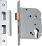 Mortice Lock Euro Satin Chrome CTC47.5mm Backset 57mm