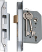 Mortice Lock 5 Lever Rebated Satin Chrome CTC57mm Backset 57mm