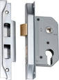 Mortice Lock Euro Rebated Satin Chrome CTC47.5mm Backset 46mm