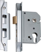 Mortice Lock Euro Rebated Satin Chrome CTC47.5mm Backset 57mm