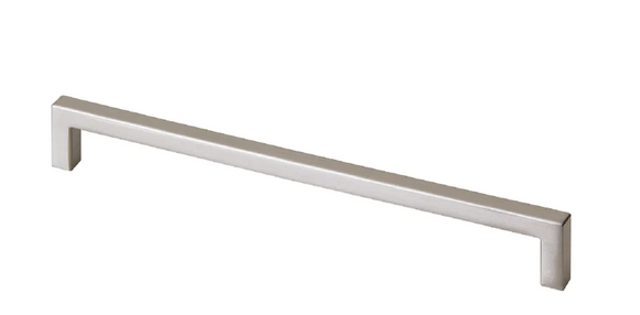 ELITE LIA SQUARE HANDLE HOLE CENTRE AVAILABLE IN 4 SIZES : 128MM ,192MM ,320MM ,492MM MATT CHROME