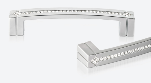 Kethy Polaris Handle Multi Stone Polished Chrome Available in 2 Sizes : 96mm ,128mm