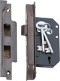 Mortice Lock 3 Lever Rebated Antique Brass CTC57mm Backset 44mm