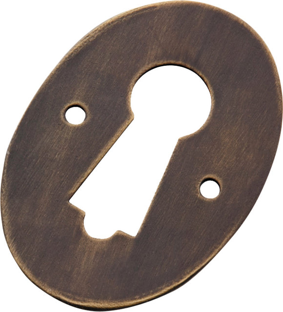 Escutcheon Pressed Antique Brass H44xW30mm