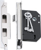Mortice Lock 3 Lever Rebated Chrome Plated CTC57mm Backset 57mm