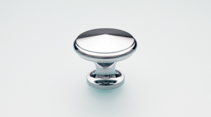 Kethy Brass Dimple Knob 30mm Inc fittings Back-to-back pair Polished Chrome