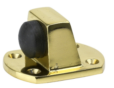 Drake & Wrigley 1408 Heavy Duty Door Stop In 5 Colours : Black ,Chrome Plate ,Florentine Bronze ,Brass Plate ,Satin Chrome Plate