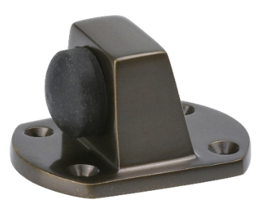 Drake & Wrigley 1408 Heavy Duty Door Stop In 5 Colours : Black ,Chrome Plate ,Florentine Bronze ,Brass Plate ,Satin Chrome Plate